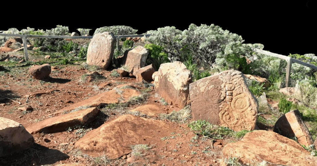 detalles realizados con dron en un yacimiento arqueológico
