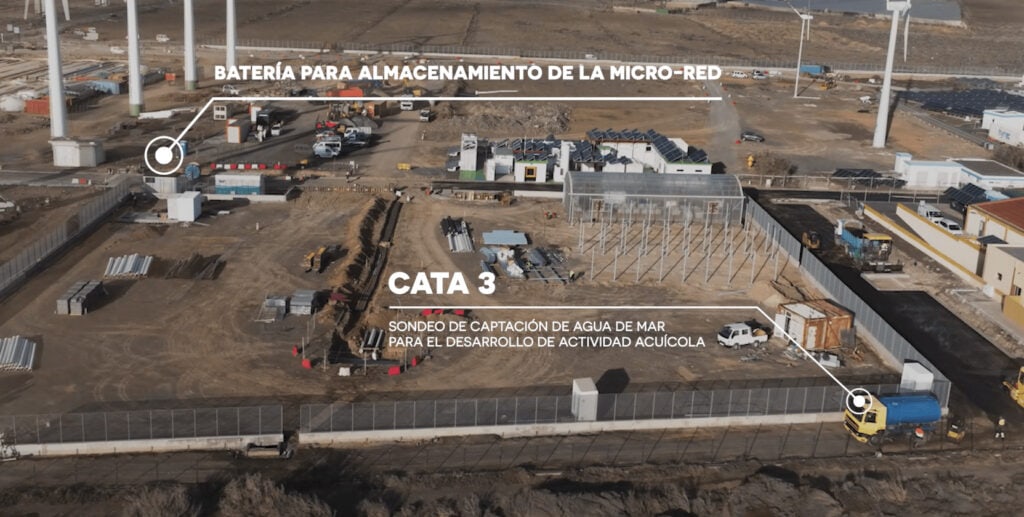 dron en obra para timelapse