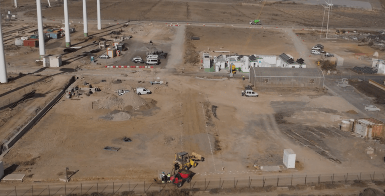Vista de dron obra